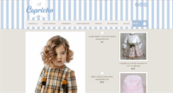 Desktop Screenshot of caprichomodainfantil.com